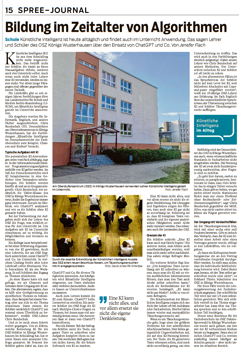 ChatGPT und KI in der Schule